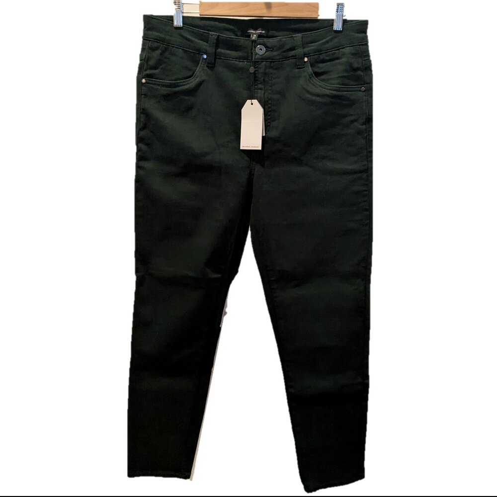 Seine High Rise Skinny Jeans Green 14 NWT